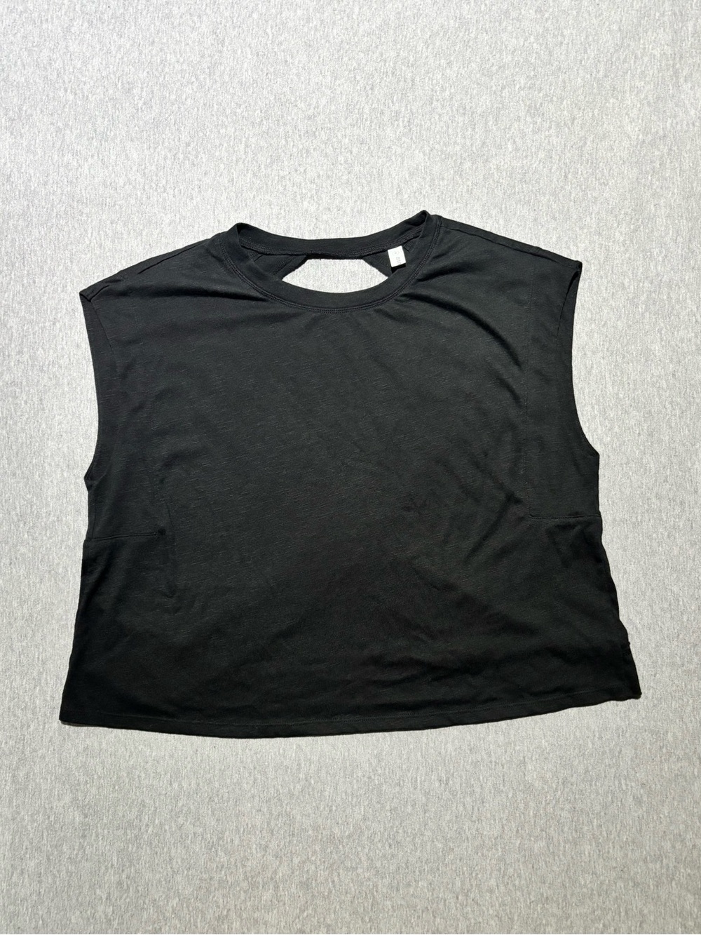 Black Relaxed Crewneck Tank Top - Women